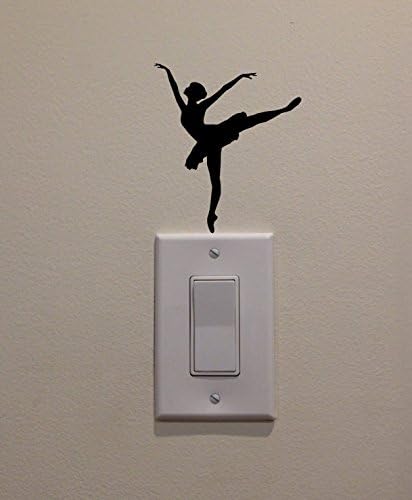 Plesačica baleta na prekidaču za svjetlo naljepnica vinilna Zidna naljepnica umjetnička rezbarija dnevna soba zidna naljepnica