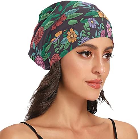 Sjeme radne kape za spavanje šešira za kapute granice šarene cvjetne cvjetove za žensku kosu za glavu noćni omot