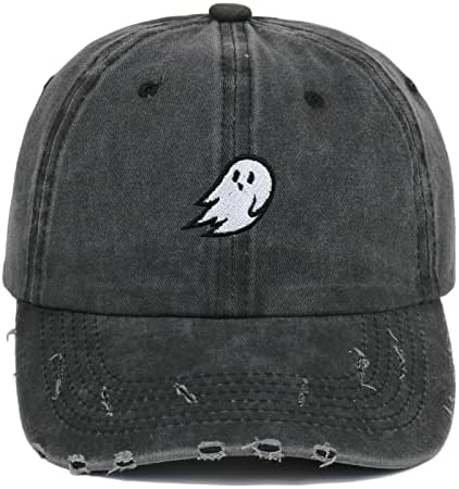 Ghost vezeni kape za noć vještica muškarci Žene bejzbol kapice čista boja šešira