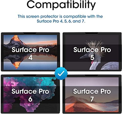 Tantek [Zaštitnik zaslona s 3 pakete za Surface Pro 7/Pro 6/Pro/Pro 4,12,3-inčni, kaljeno staklo, ultra bistro, protiv ogrebotine,