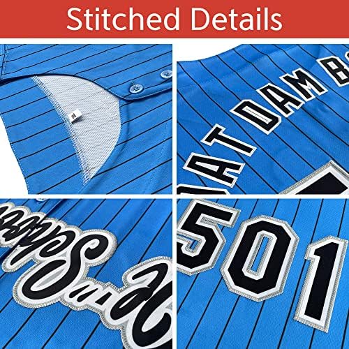 Custom Stripe baseball dres hip hop majice ušivene personalizirani broj tima za muškarce/žene/mlade