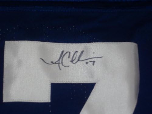 Austin Collie Autographid Blue Indianapolis Colts Jersey s dokazom, slika Austina potpisivanja za nas, Indianapolis Colts,