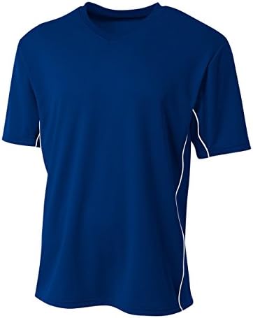 Sportska odjeća A4 u tamnoplavim / bijelim prugama, juniorski veliki nogometni dres