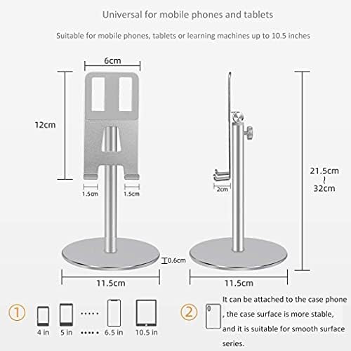 N/A stalak za mobitel, kut podesiv za telefon, radna površina čvrsto aluminij metalni držač telefona, kompatibilan s tabletom