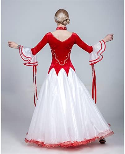 Ccbuy plesna haljina balska s baleranim rukavima Dijamant Veliki rub dugačka haljina Nacionalna standardna plesna odjeća