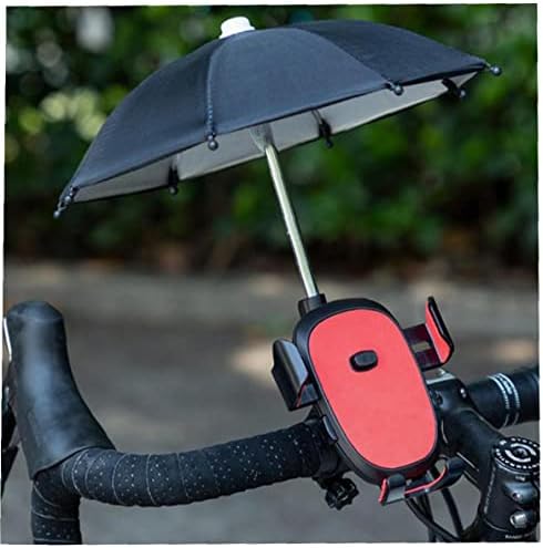 Ggrichyi Bike Telefon Monting Podesiva stalak za bicikle s mini kišobranom crveni slatki držač mobitela - Lijepa životinjska