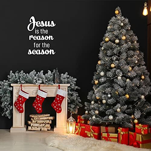 Naljepnica vinil zida - Isus je razlog sezone - 23 x 17 - vjerski božićni blagdanski sezona naljepnica za obiteljsku spavaću