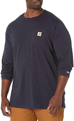 Muška majica srednje težine širokog kroja srednje težine s dugim rukavima i džepom