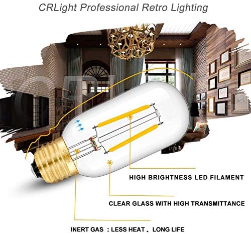 Edison led cjevasta svjetiljka od 25 vata ekvivalent od 250 LM, 2 vata od 2700 K Topla bijela 926 LED žarulje sa žarnom niti