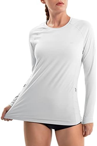IUGA žene UPF 50+ košulje s dugim rukavima SPF zaštita od sunca osip za zaštitu od sunca s džepovima s patentnim zatvaračem