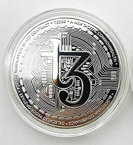 Kripto valuta virtualna valuta | Srebrno plaćeni izazov Art Coins | Bitcoin komemorativni kolekcionarski zanat s plastičnom