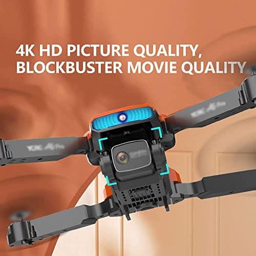 QiyHBVR Drone za odrasle za djecu s 4K HD FPV kamerom, sklopivi Mini RC Quadcopter, način rada bez glave, visina, selfie