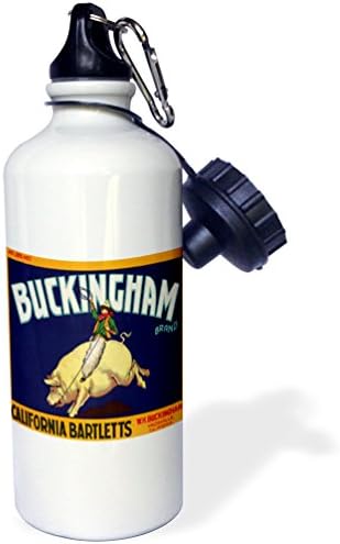3Drose Buckingham Brand California Bartletts Kauboj jahanje bočice s vodom svinja, 21oz, 21 oz, višebojan