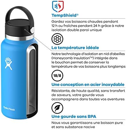 Hydro Flask 20 oz. Boca s vodom - nehrđajući čelik, višekratna upotreba, vakuum izolirana usta s fleksibilnim poklopcem