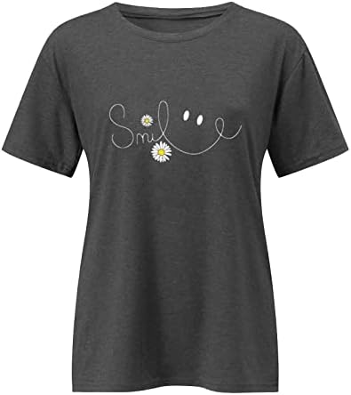 Duge sportske košulje ženske Ženske Ležerne majice kratkih rukava s printom Okrugli vrat labav mekani Top mekana košulja