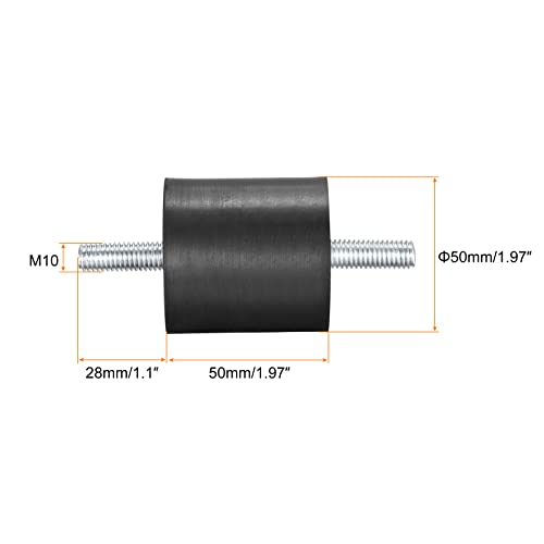 UxCell M10X28 mm gumeni nosači, 1pcs anti vibracijski izolatorski studij STOCK Absolator mužjak za kompresore zraka, garažni