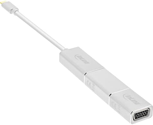 Inline® USB zaslon set 6 u 1 USB tipa C mužjak za prikaz ženskog HDMI VGA DP Old Mode 4K2K srebro 0,2 m