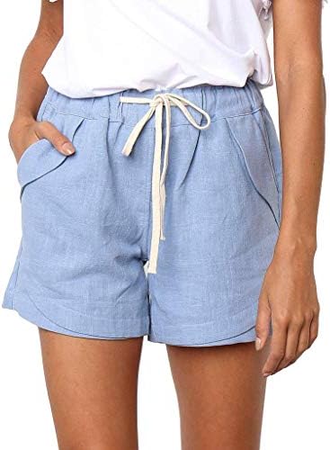 Ženske ležerne kratke kratke hlače elastični struk lagani atletski kratke hlače s džepovima modna odjeća 2023