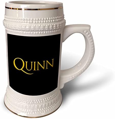3Drose Quinn Trendy Man Ime u Americi. Žuto na crnom talismanu - 22oz Stein šalica