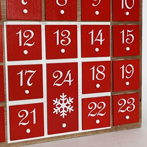 Adventski kalendar s 24 ladice Odbrojavanje do Božića višekratni drveni Adventski božićni poklon za djecu na kućnom stolu,