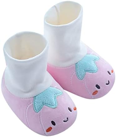 Dječje čarape cipele Cipele za malu djecu Pamučne cipele plus baršunaste debele tople cipele s mekim potplatom Slatke papuče