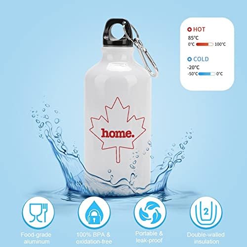Kanada Maple Leaf Home Sportske boce za vodu Vakuum izolirani aluminij za višekratnu upotrebu s poklopcima šalice za kampiranje