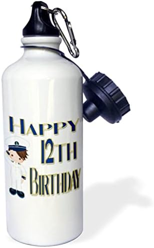3Drose sretan 12. rođendan s simpatičnim vojni mornarica - boce s vodom