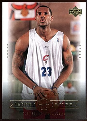 2003. Gornja paluba 10 Jedna od milijardu LeBron James Cavaliers NBA Rookie Card - Brodovi u potpuno novom držaču