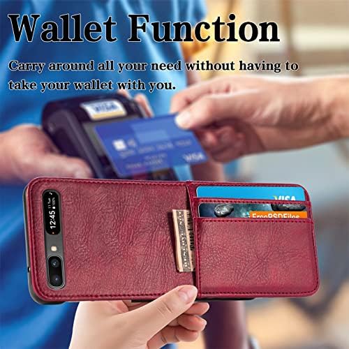 Sklopiva dizajnerska Torbica za novčanik za telefon od 5 do 5, Zaštitna torbica od PU kože otporna na udarce s držačem kartice,