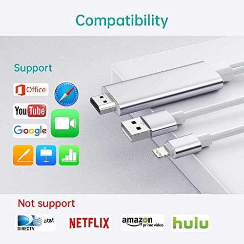 [Certificiran od strane Apple MFi] Kabel-Lightning adapter za HDMI kompatibilan s hdmi-adapter za iPhone i iPad na HDMI digitalni