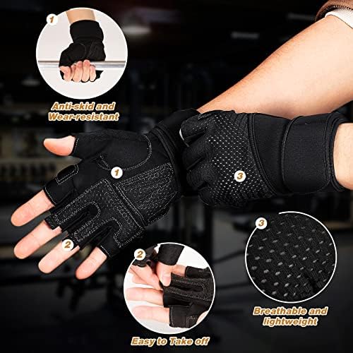 Rukavice za trening a-list, rukavice za trening s Pola prsta, rukavice za dizanje utega s potporom za zglob za muškarce i