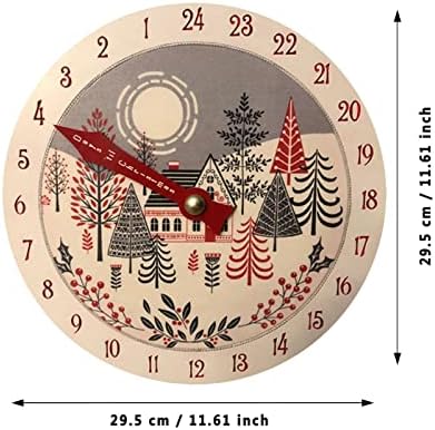 Božićni Adventski kalendar 11-inčni drveni adventski kalendar odbrojavanja 2022 Božićni znak dobrodošlice kod kuće udaljenost