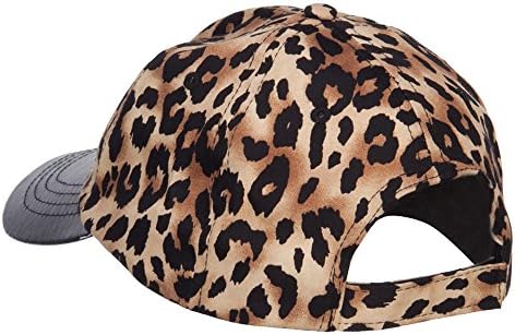 Kapa s leopard printom i kožnim vizirom
