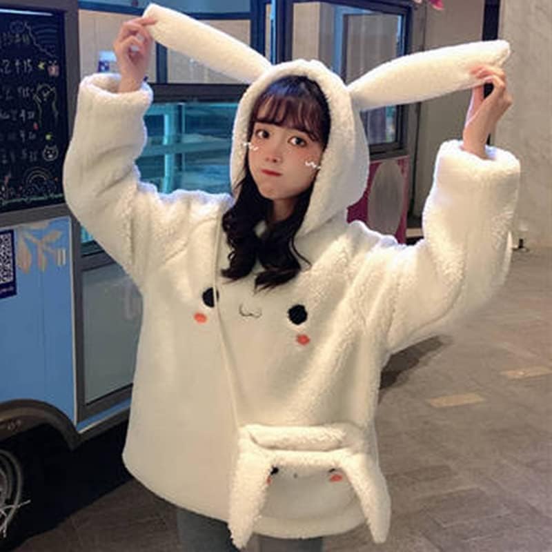 Shuiyue slatka kawaii hoodie s kawaii torbicom modno modno pahuljasto uši jakna preko dječje zimske odjeće
