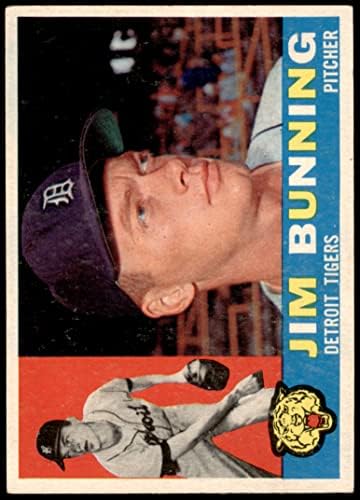 1960. Topps 502 Jim Bunning Detroit Tigers Ex+ Tigers