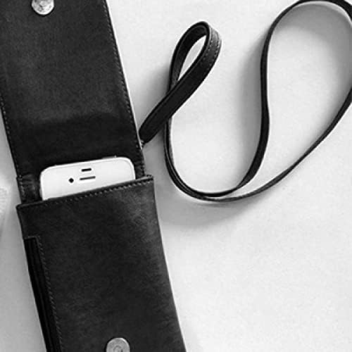 Crne visoke potpetice obrisan uzorak telefonija za novčanik viseće mobilne vrećice crni džep