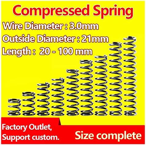 Hardverski proljetni tlak kompresija opruga povratak opruge tlak opruža opruža opruga promjera žice 3,0 mm, vanjski promjer