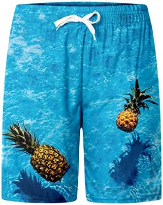 ZDDO muške havajske ploče kratke hlače, ljetni prozračni plivački komori na havaji voće tiskaju sportske casual plaže kratke