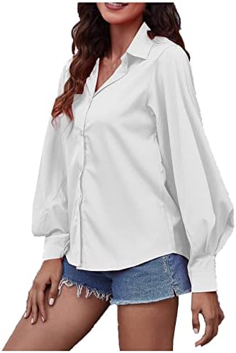 Ženski gumb s V-izrezom manžeti rukavi dugi rukavi vrhovi solidne boje bluza majica Čvrsta bez naramenica tanka drži topli