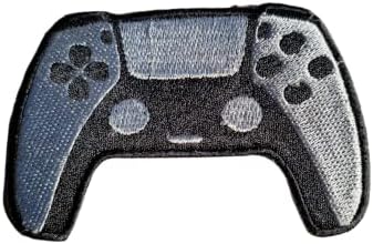 Vezeni moderni kontroler igara sivo crno željezo na šivanju Applique Gaming Patch