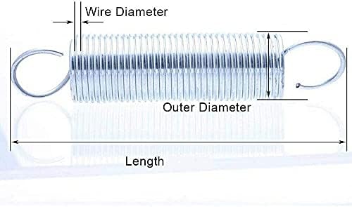 Haibing opruga kompresije opruge napetost opruga s promjerom žice u kuki 0. 9 mm bijeli cink pozlaćeni ekvure opruga vanjski