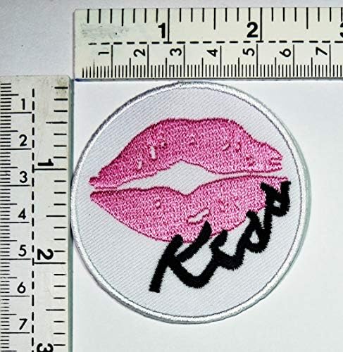 Crveni ruž ugriz mi usana ženska seksi poljubac djevojka crtani vez za vezanje značka željezo na šivanju na patch logo se